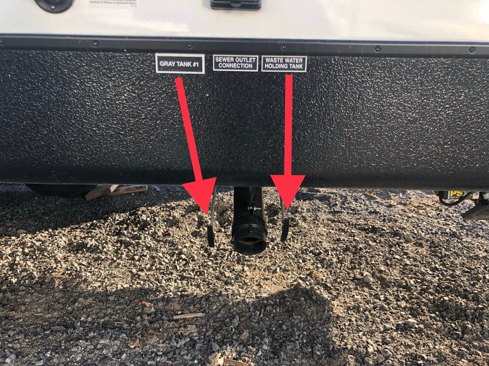 sewer valve on travel trailer